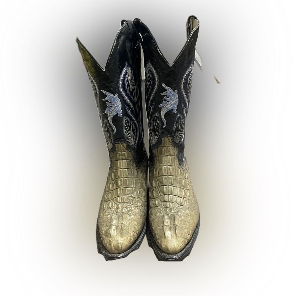 Seven Star Boots Black Crocodile Cowboy Boots